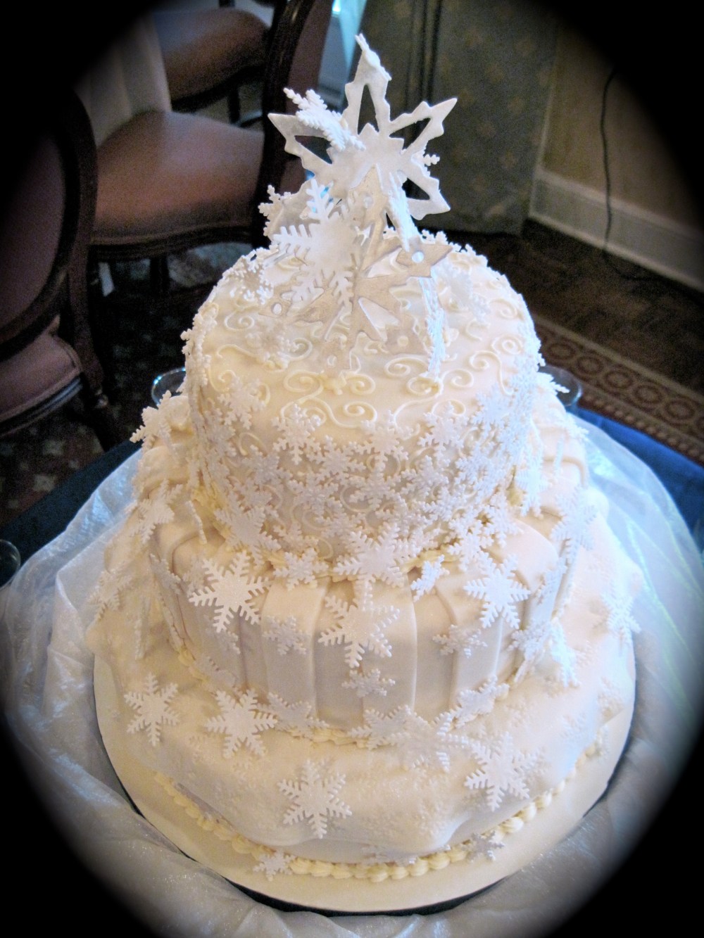 Winter Wonderland Wedding Cake